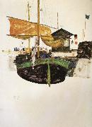 Egon Schiele Ships at Trieste china oil painting artist